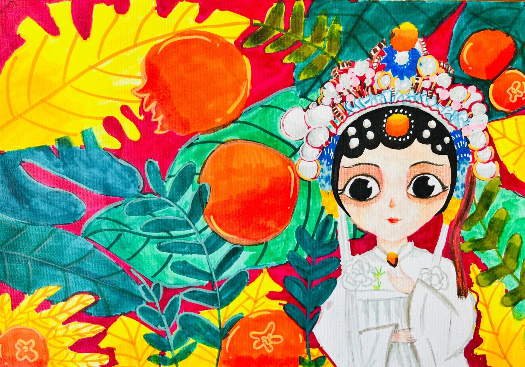 儿童京剧人物画