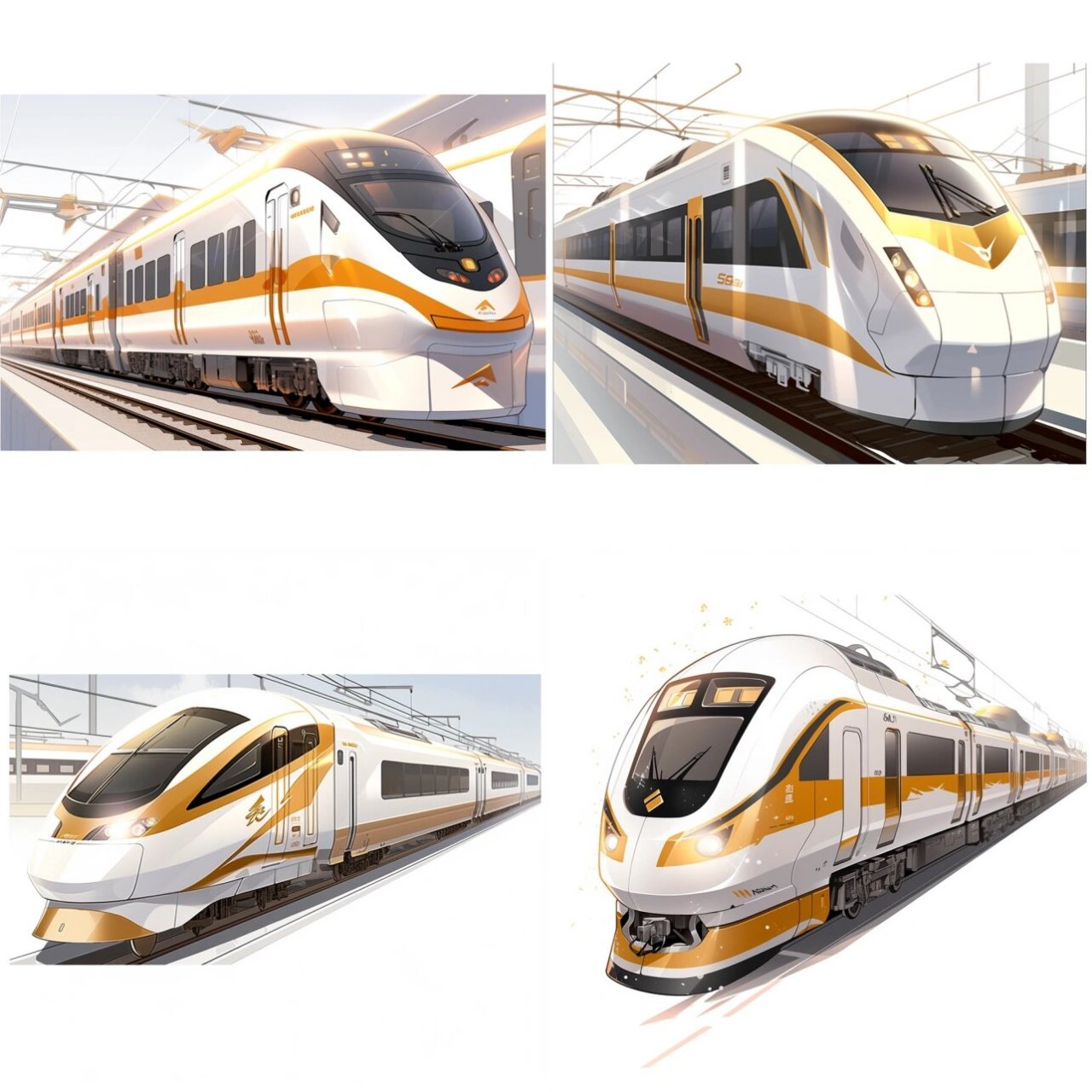 考研手绘高铁动车插画参考 # 24视觉传达设计考研