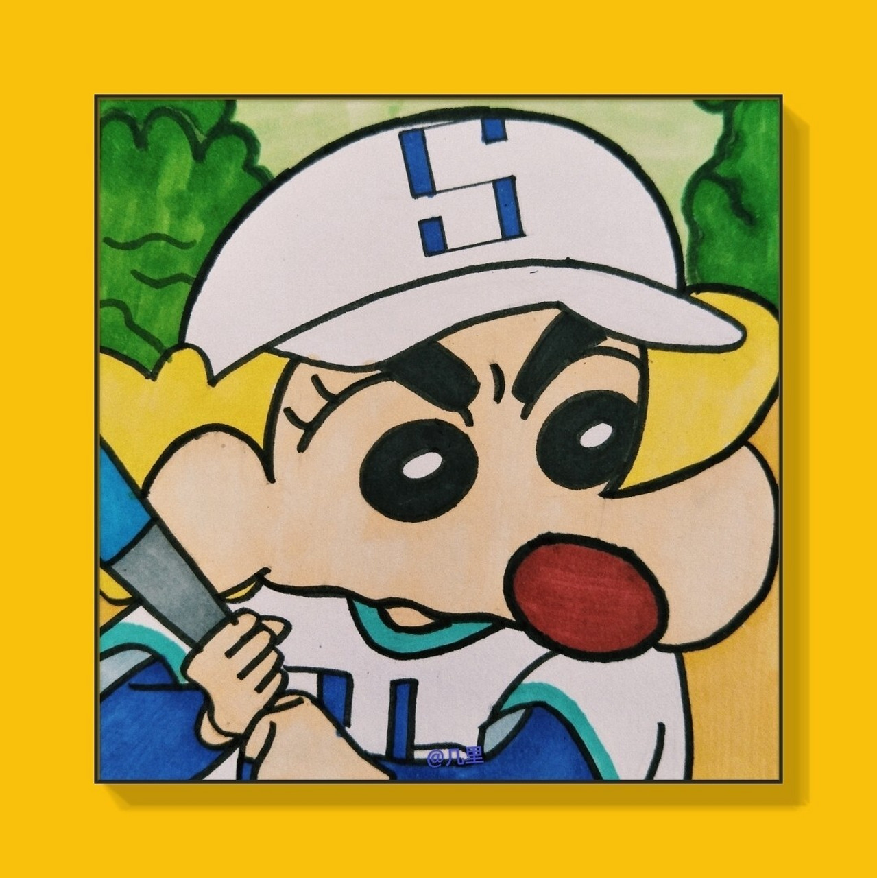 马克笔手绘|【蜡笔小新】(附手稿) 97 97 97 【不要为了一点