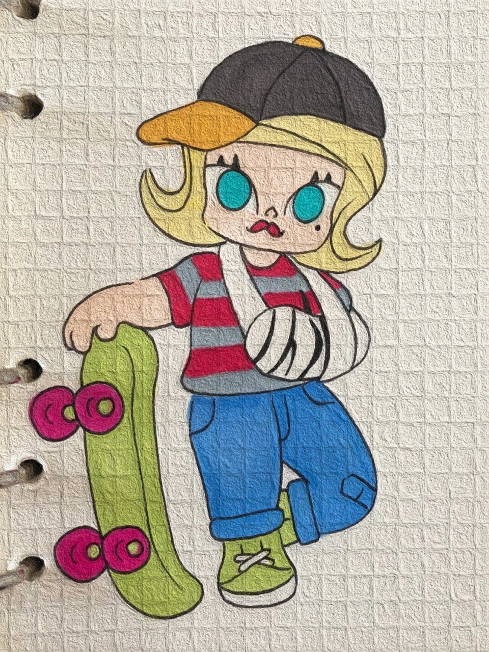 可爱简笔画分享(417)|泡泡玛特molly| 可爱简笔画教程分享(附过程)