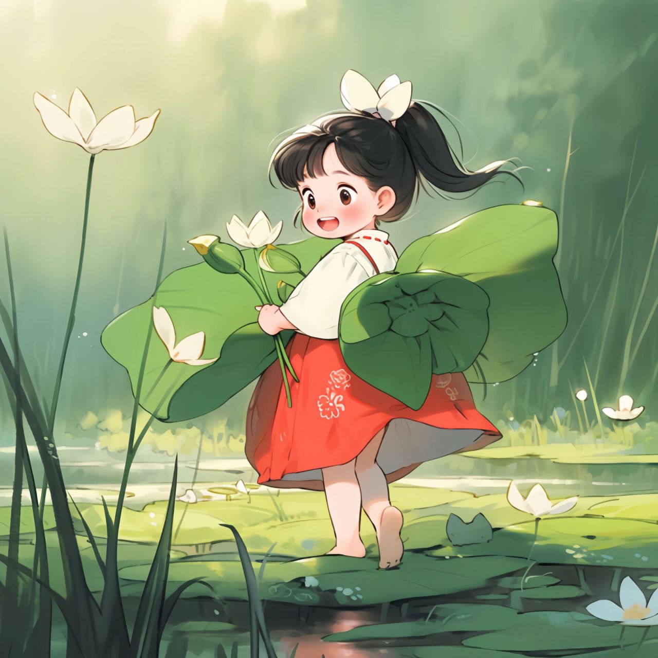 好运莲莲,荷花头像(2)