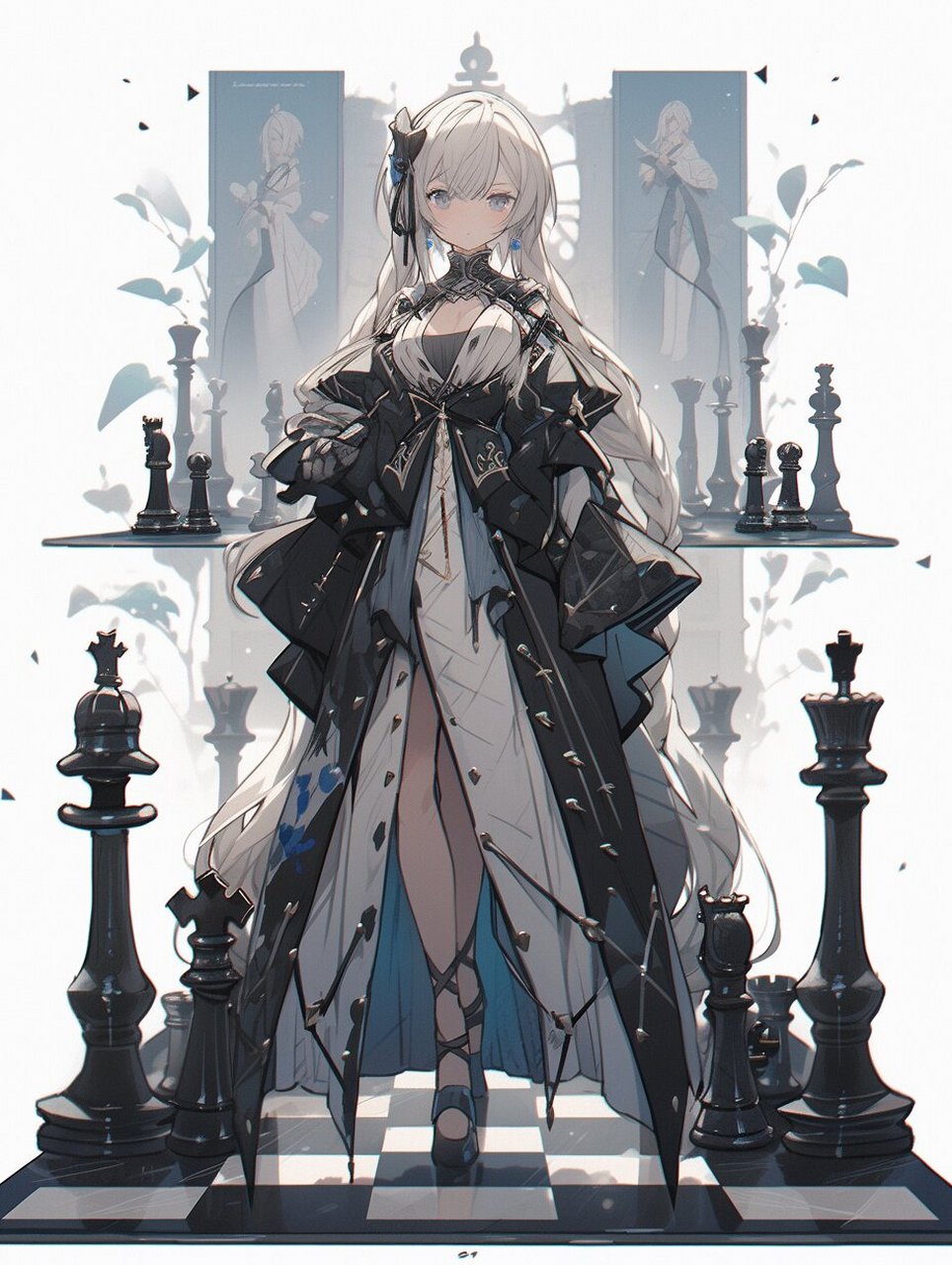 国际象棋拟人化之——象棋王后 当棋盘上冰冷的棋子变成甜美的少女 头