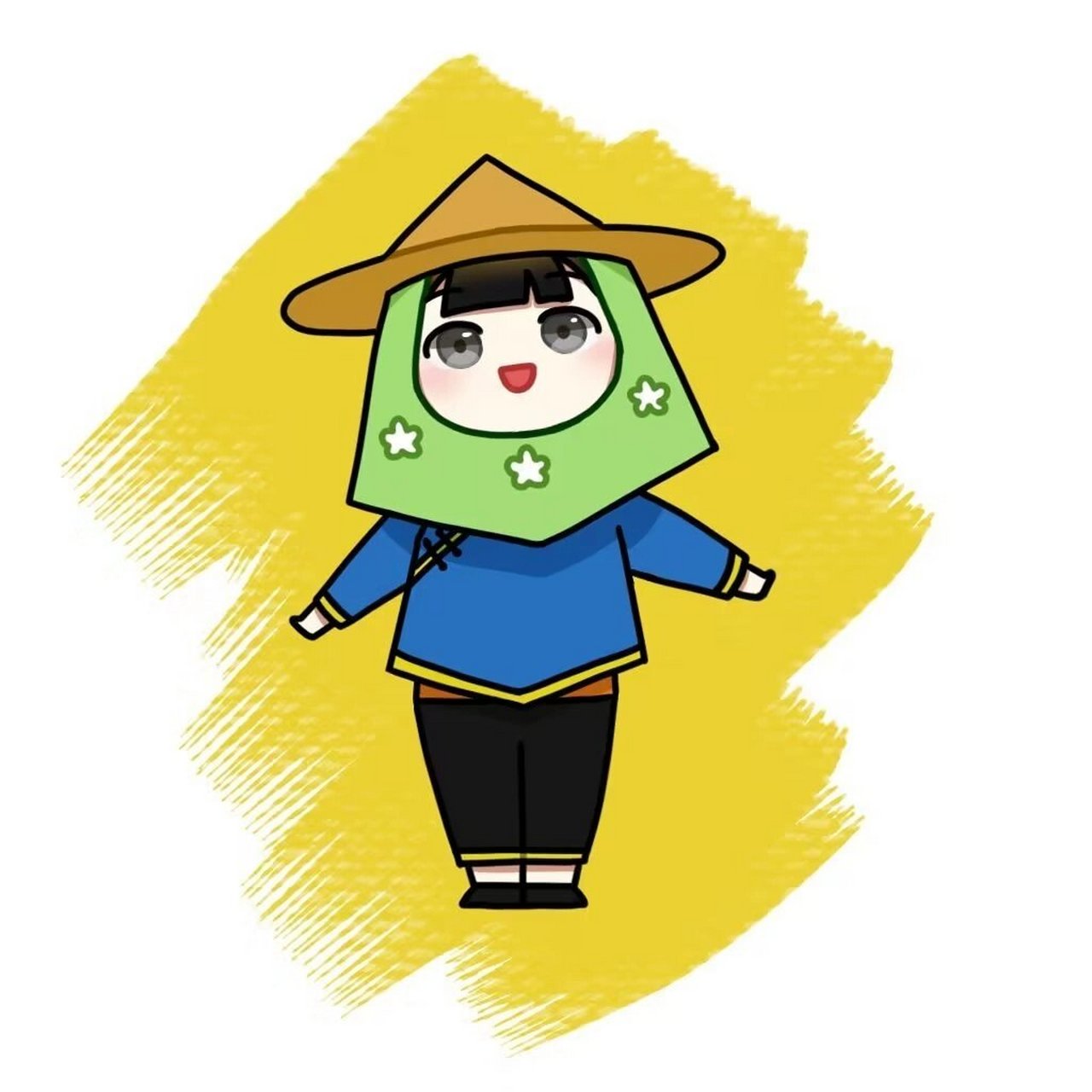 画的惠安女 画点惠安女 服饰有参考,画得不标准,下次继续努力.