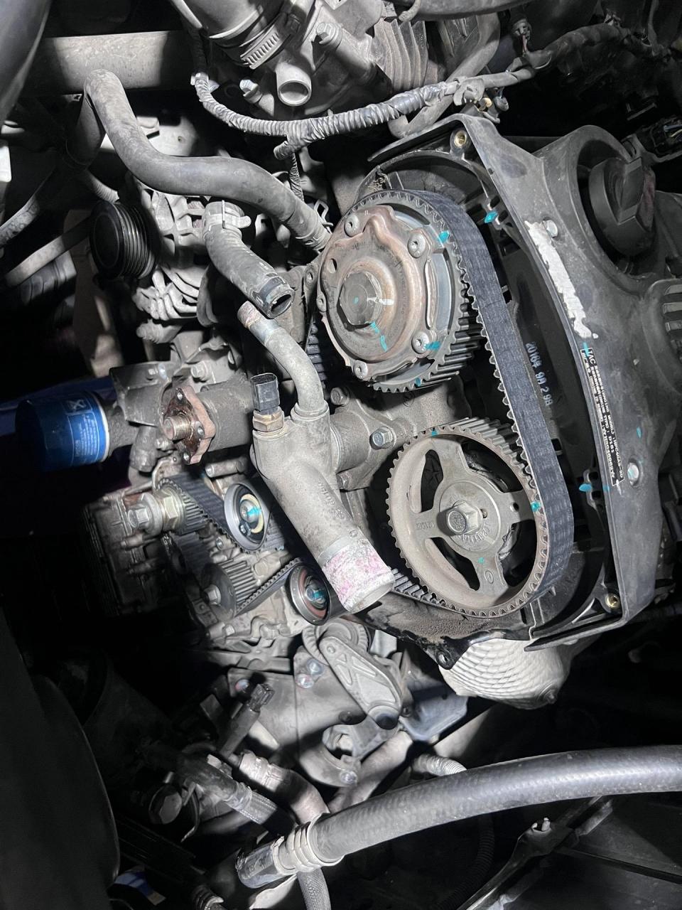 江淮瑞风m4更换正时皮带套装,保养搞起