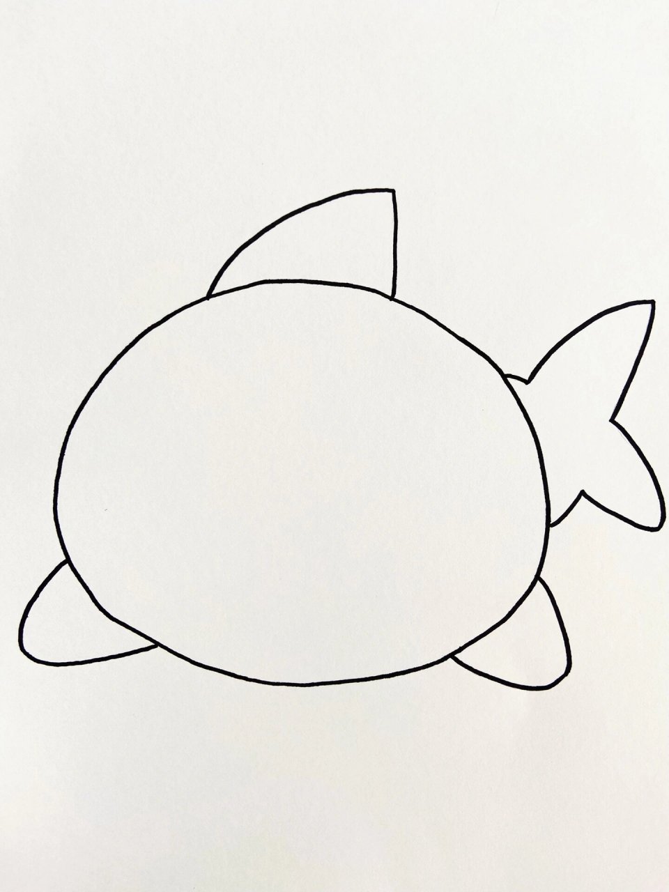 鲨鱼宝宝简笔画,真的好简单!