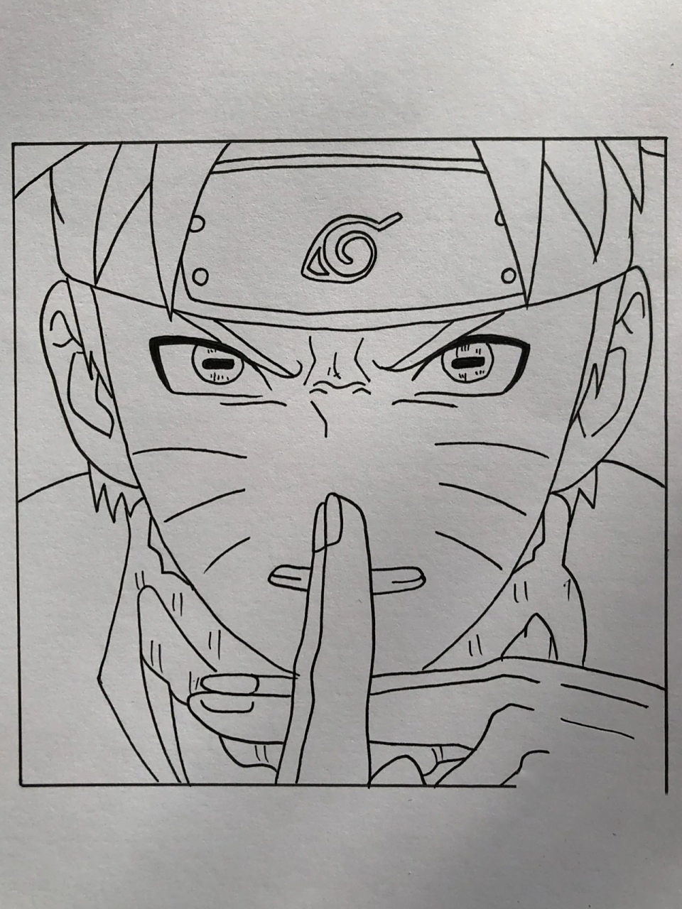 手绘|火影忍者·鸣人 98 附线稿过程  漩涡鸣人来啦 ——— 边框:12