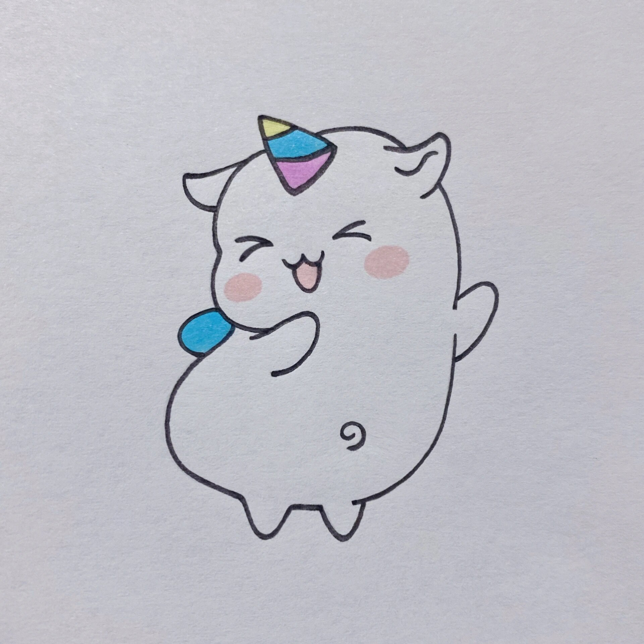 独角兽简笔画教程