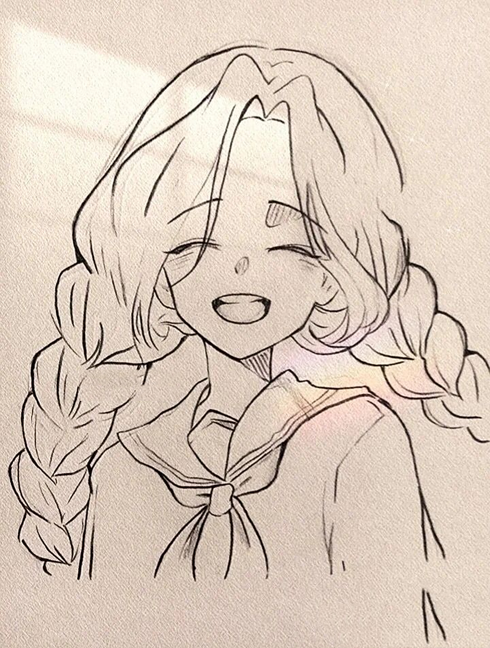 简笔画人物 这张画  老师画的也太好看了吧! 果然还是模仿不来啊