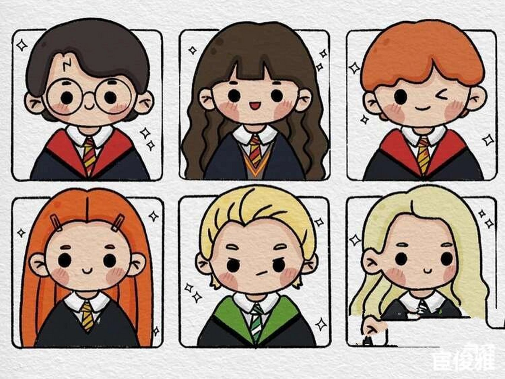 哈利波特简笔画分享~/步骤 真的超简单~是谁还没