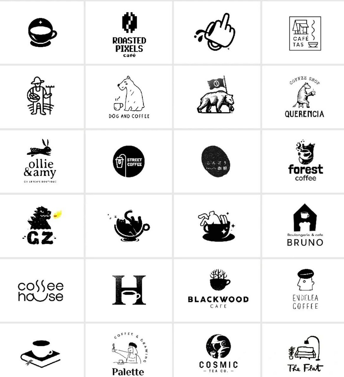 创意咖啡元素logo设计|灵感分享 - hi,灵感捕获者们!这里是micu.