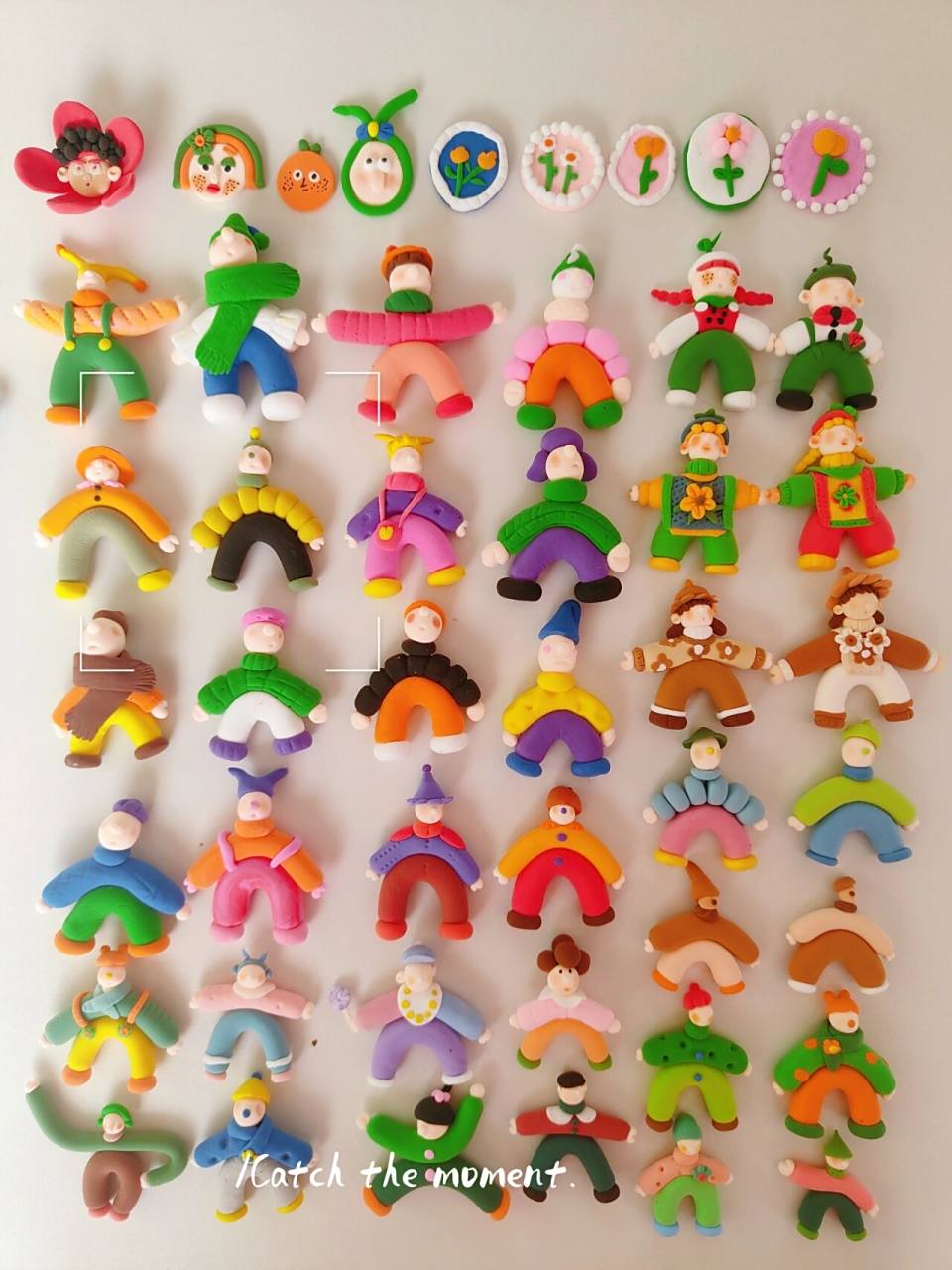 粘土小人大合集 跟着小红书大神连续做了两天,然后就开始腰疼了.