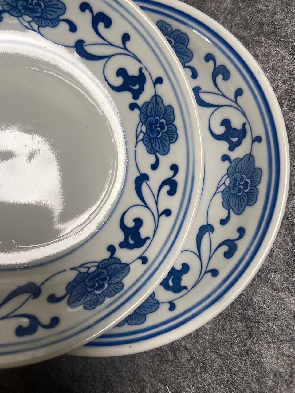 人民瓷厂 景德镇 篆书底款 芙蓉青花盘9045 人民瓷厂 景德镇 篆书底