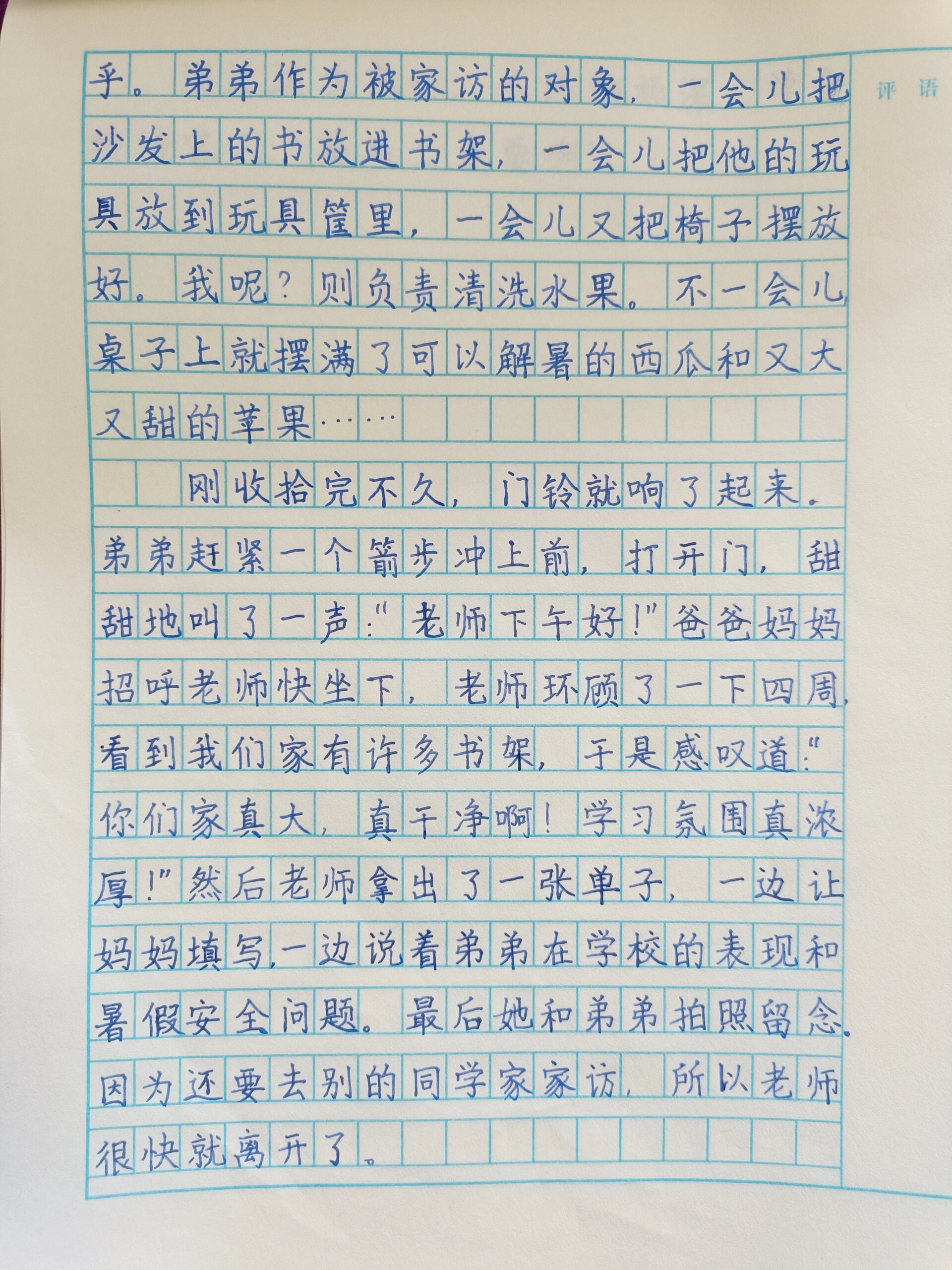 对某人的一次访问作文