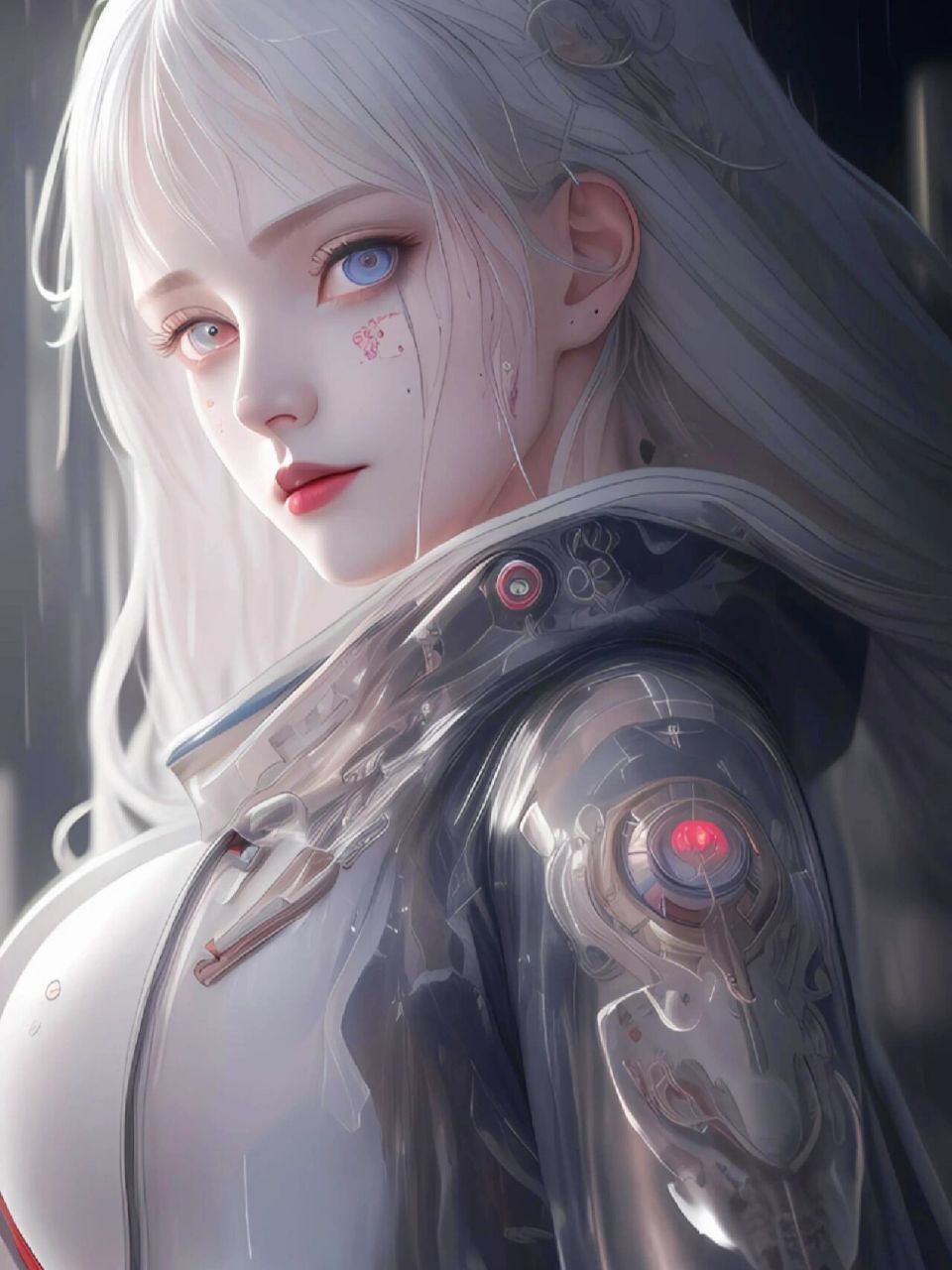 是你心中的赛博girl嘛 fantasy赛博女孩,永不凋零的花 作品系 ai 创作