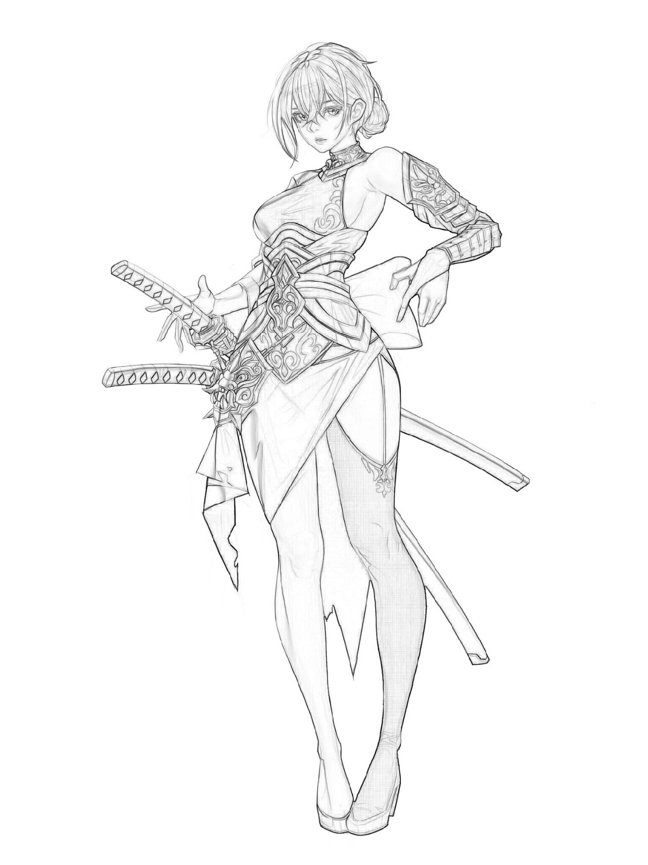 你们要的动漫人物线稿素材,快拿去临摹