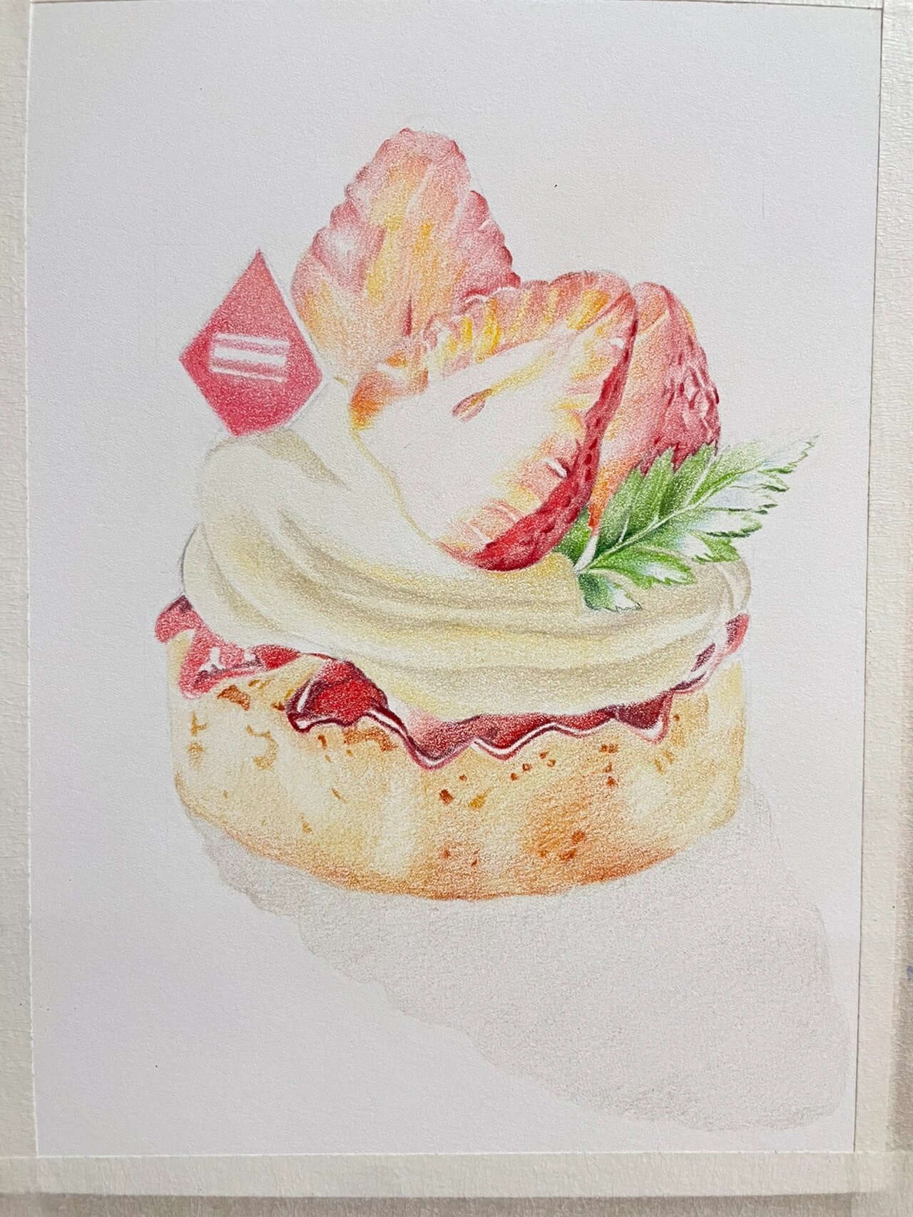 草莓蛋糕90(彩铅)