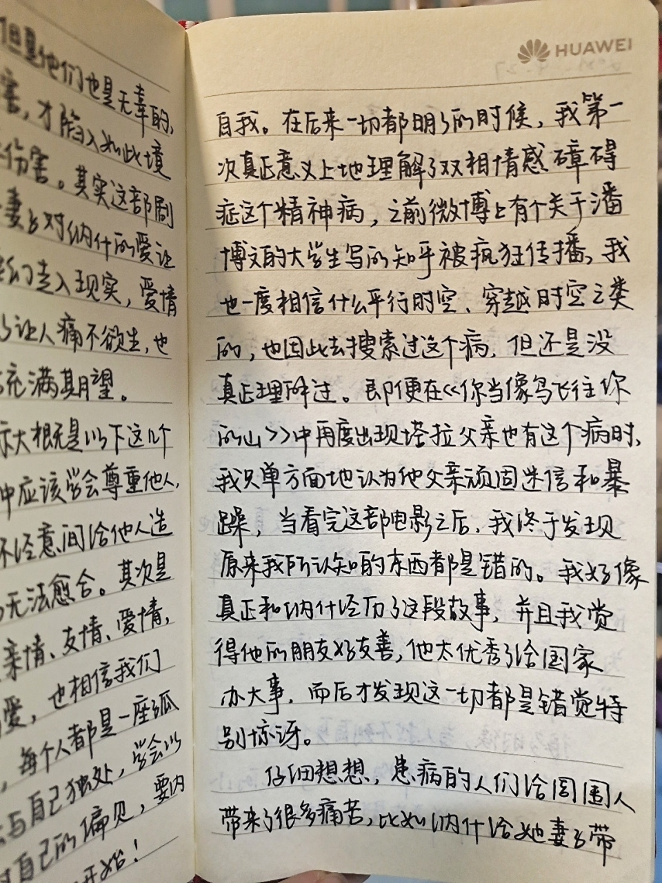 电影《美丽心灵》||手写观后感 写得糊里糊涂 也没讲清楚整个故事的