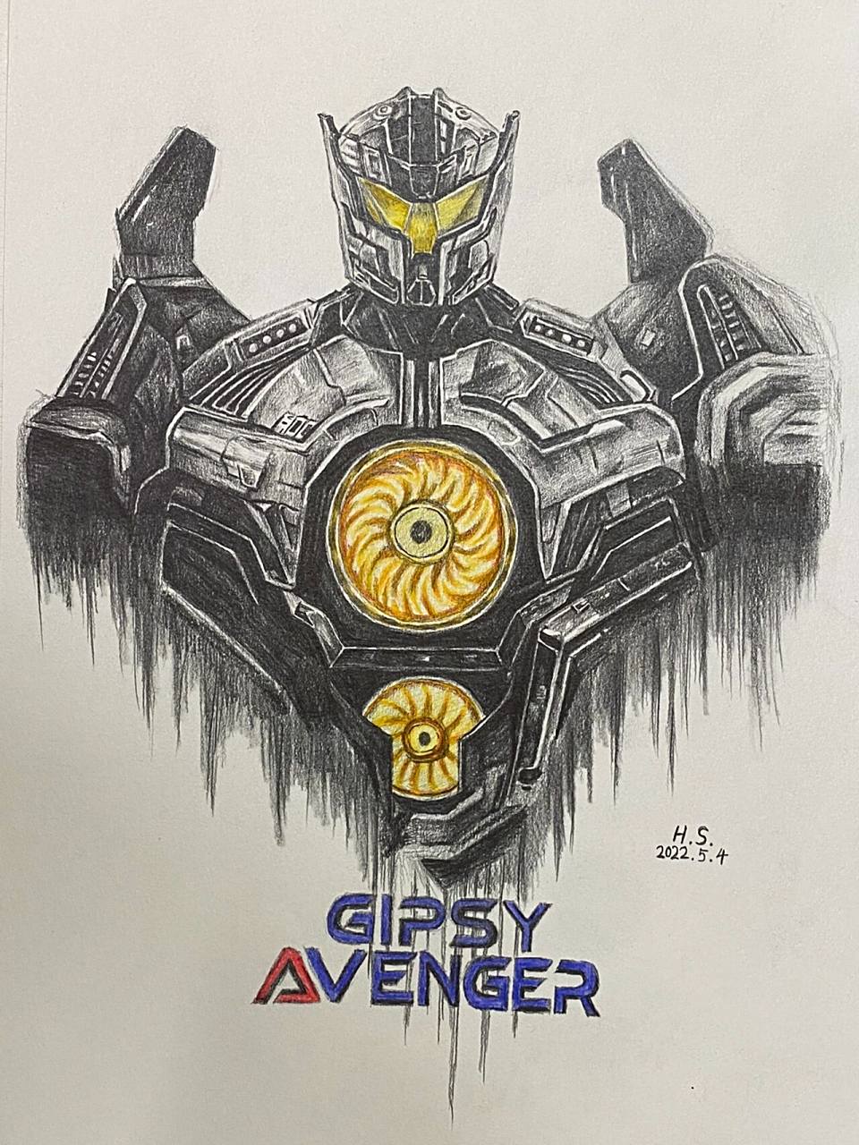 环太平洋2复仇流浪者 临摹的 字画歪了