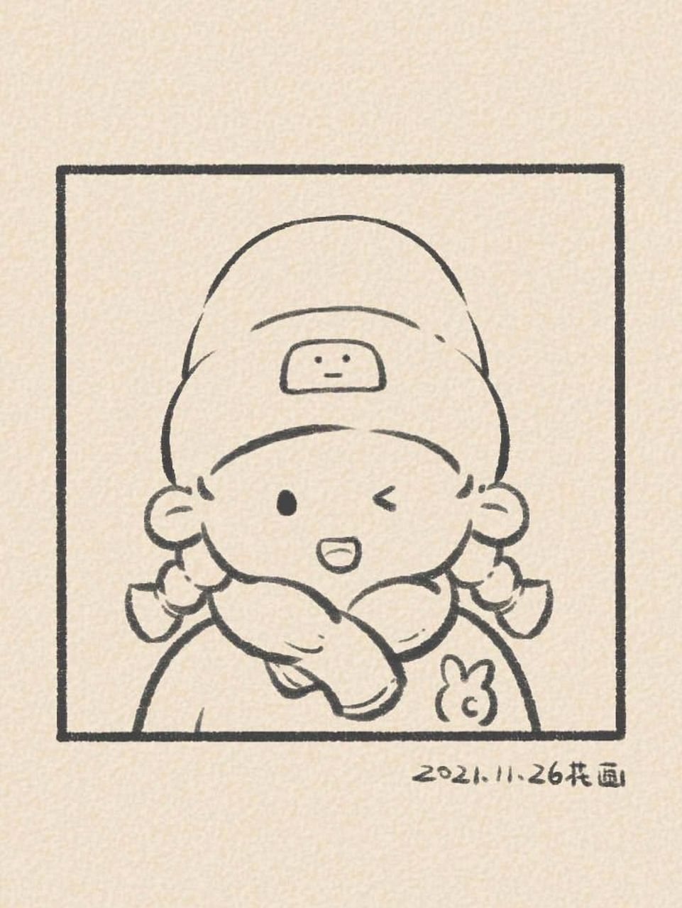 【每日一画 | 简笔画 | 冬天 | 附过程】 冬天来啦,帽子围巾都戴起来