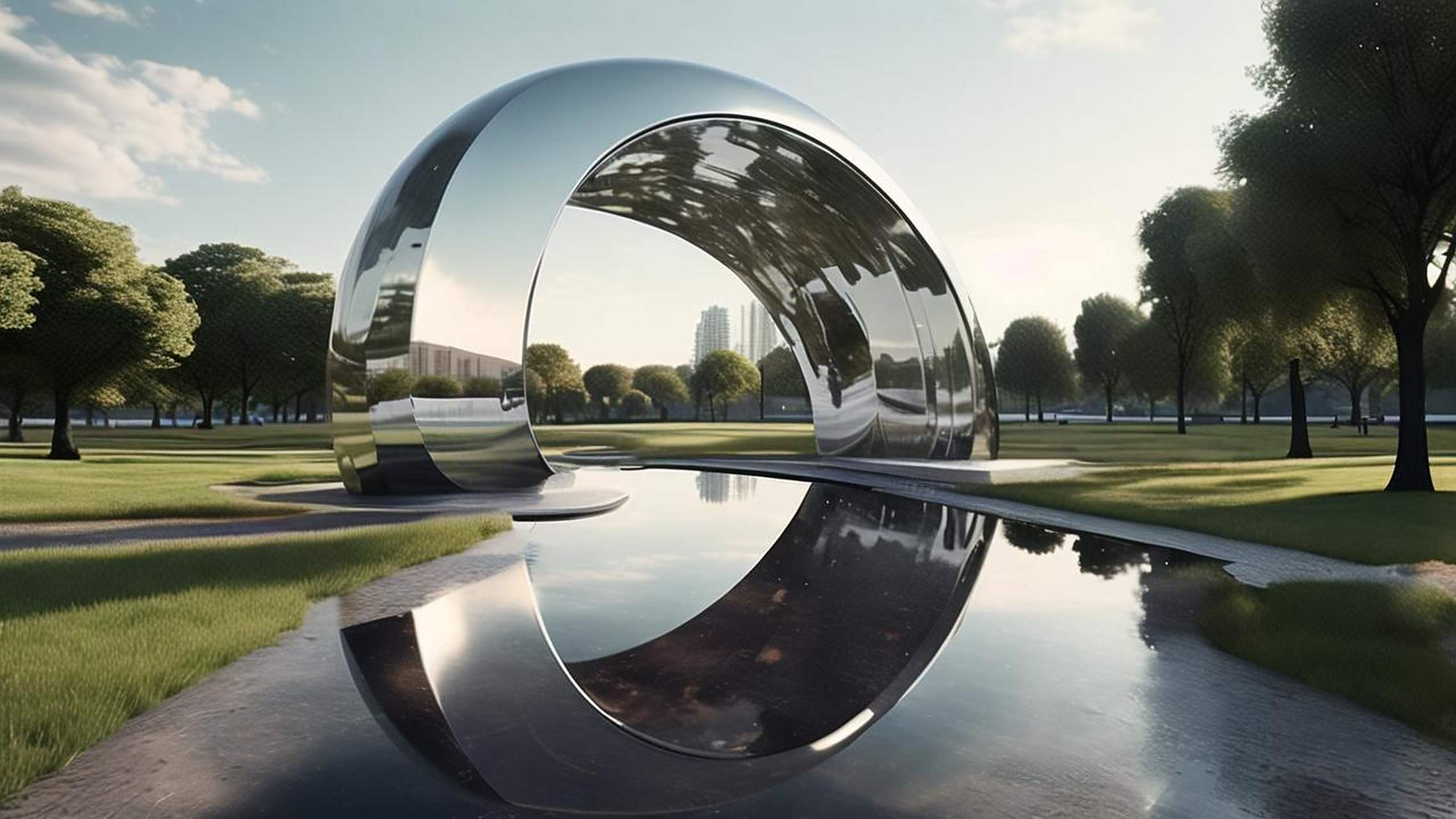 不锈钢雕塑 建筑之美 景观亮化 景观工程 工程案例  不锈钢镜面材质