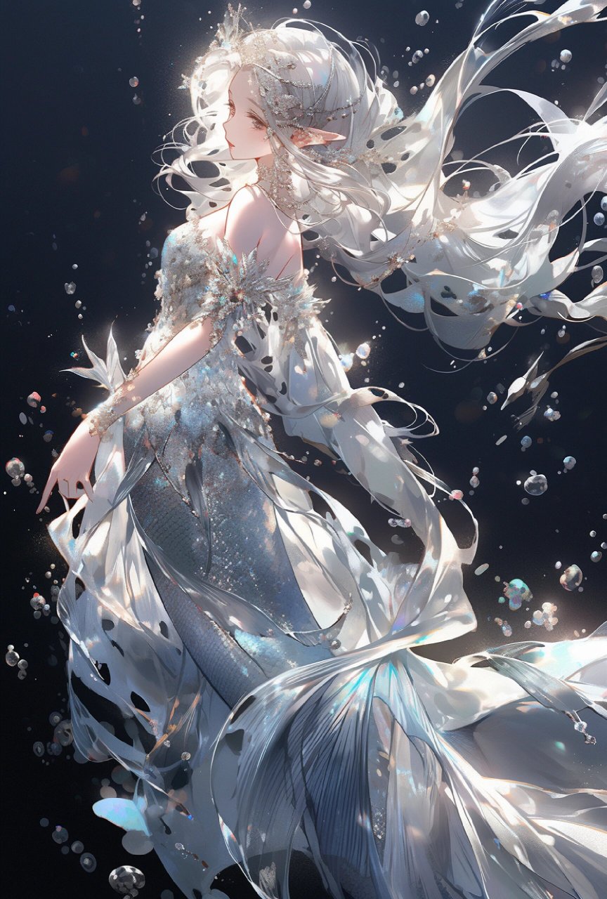 璀璨光芒②美人鱼公主 6图头像壁纸 灵感来源于玻璃质感 感谢支持和