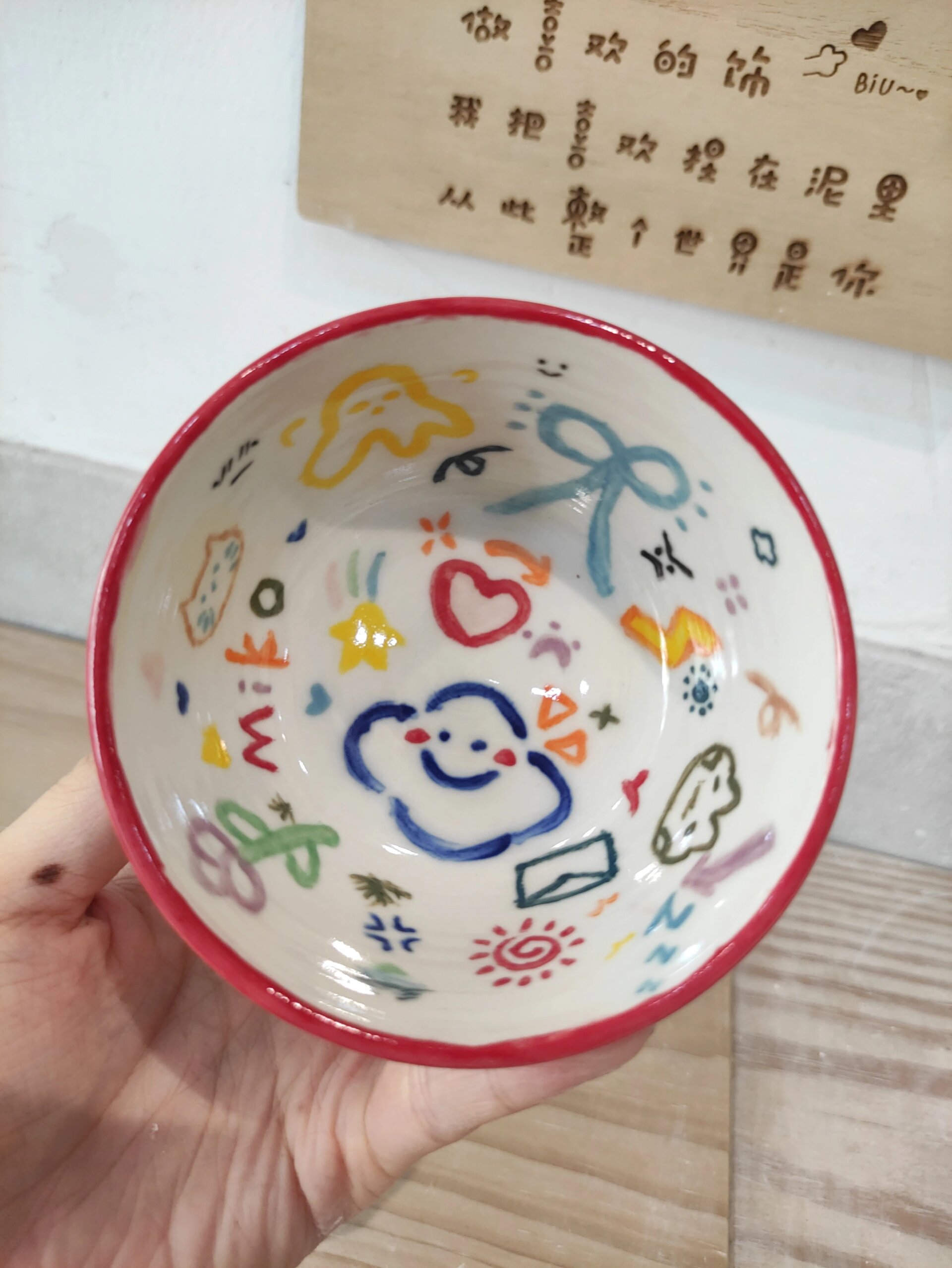 陶艺diy 彩绘碗