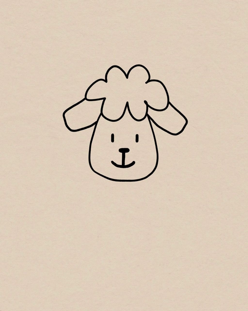 超级可爱又简单的小羊简笔画|附过程 零基础的新手小白们快学起来!