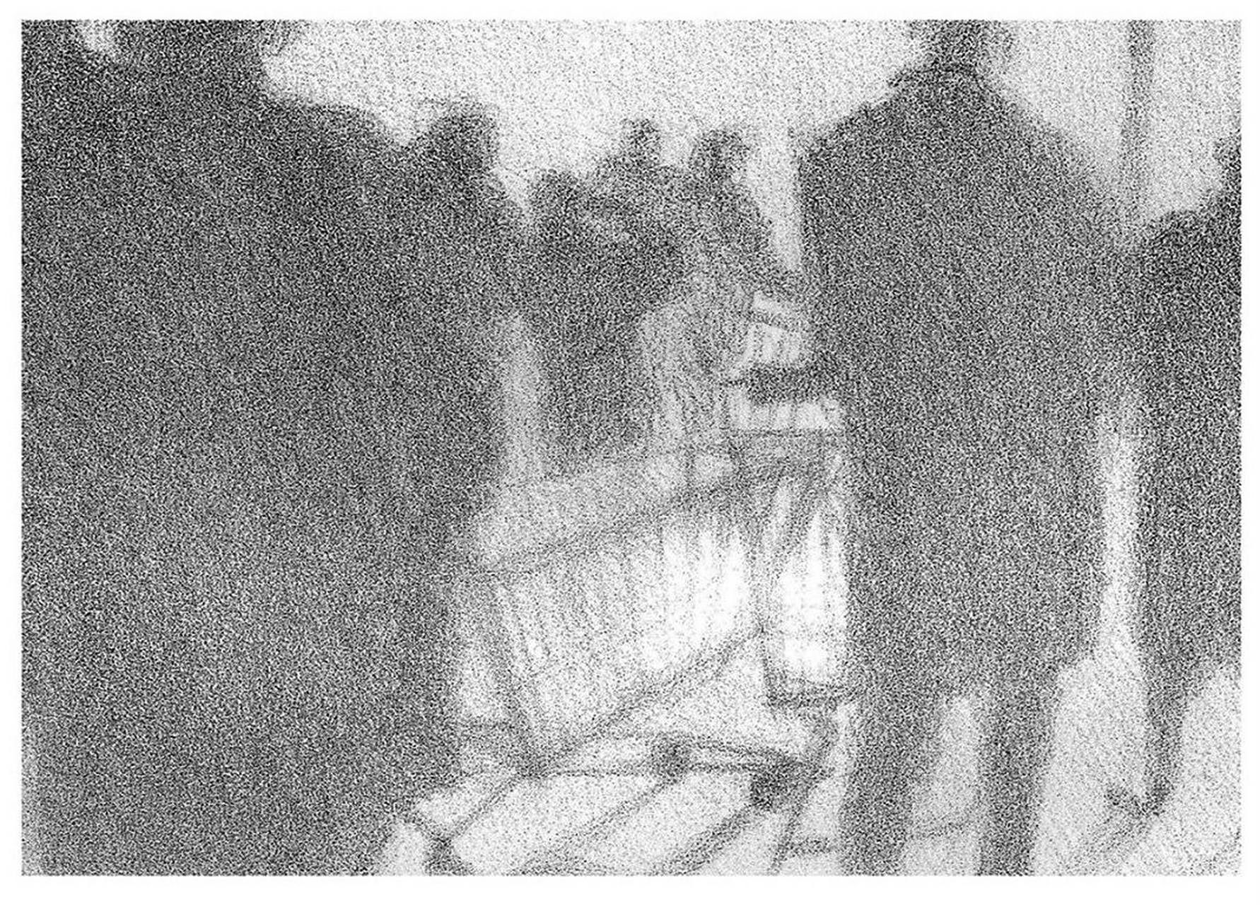 场景素描作品欣赏 在舍弃掉细节的同时,增加了作品的整体性,光感,更