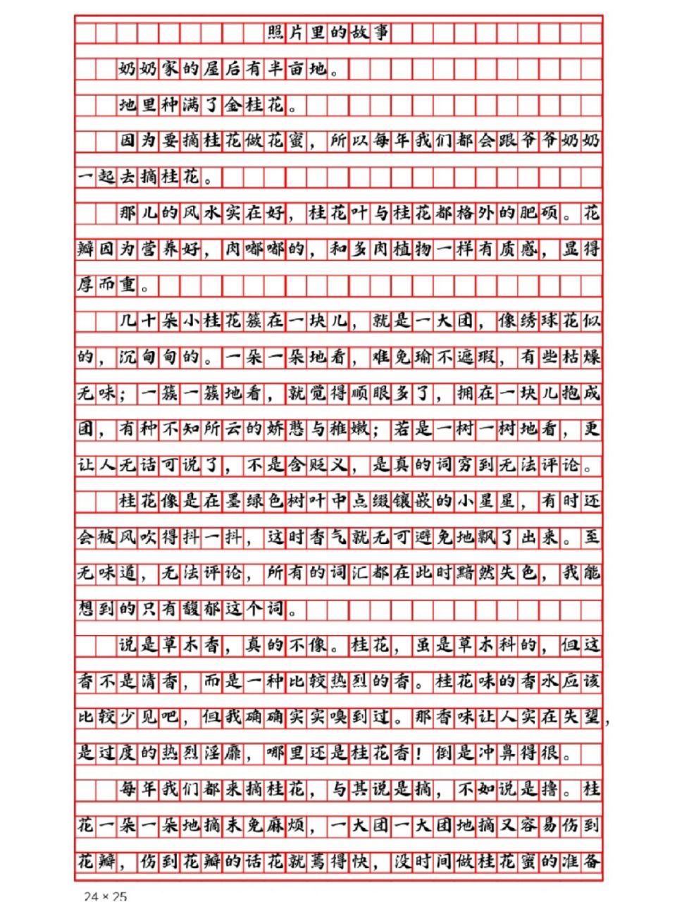 七下第三单元作文例文,《照片里的故事》