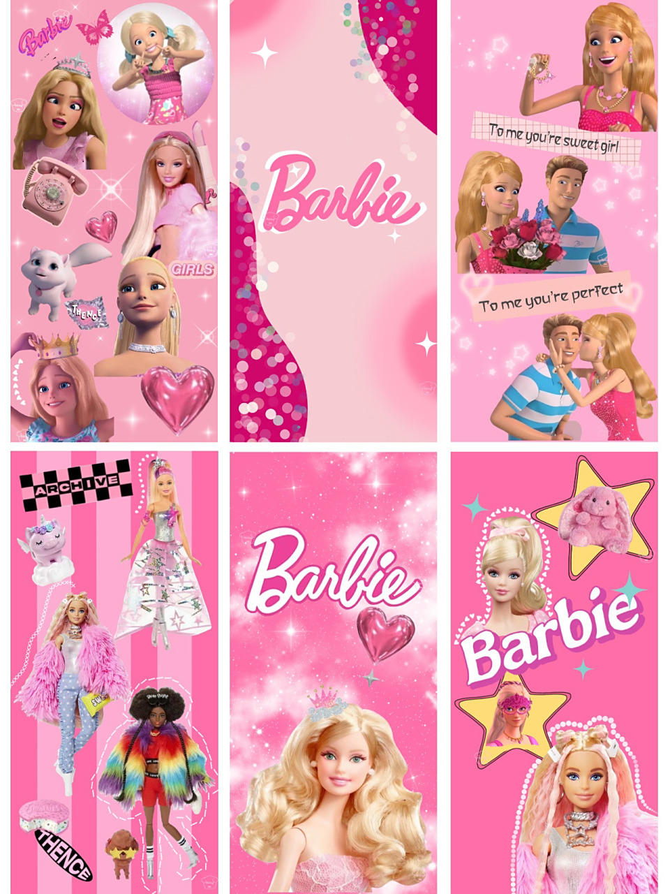粉粉嫩嫩的芭比壁纸来一波～  日常  9215私自商用9215二改