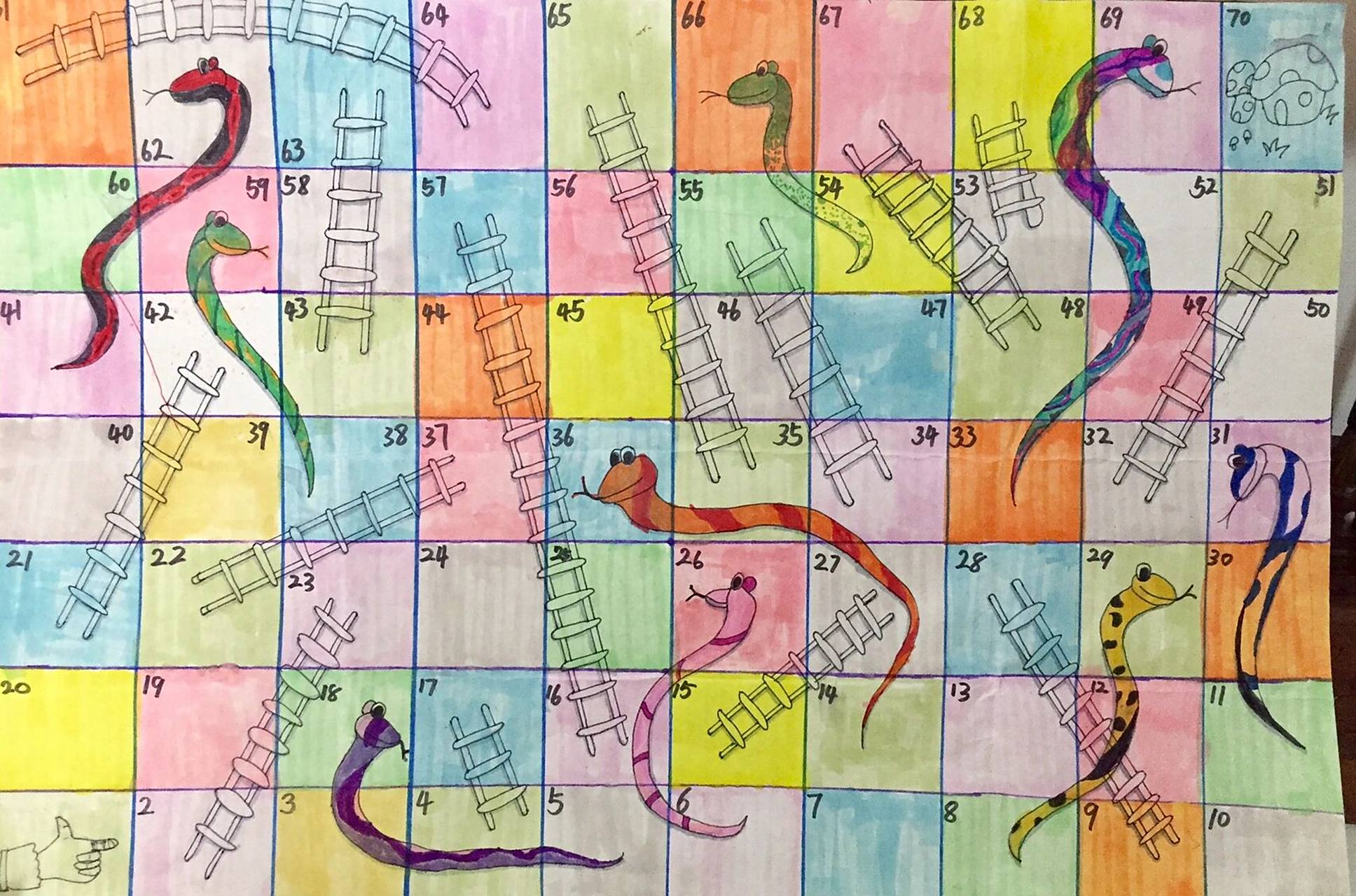 陪娃手工 | 和孩子一起制作的蛇形棋 锻炼孩子受挫能力(*^__^*)大人和