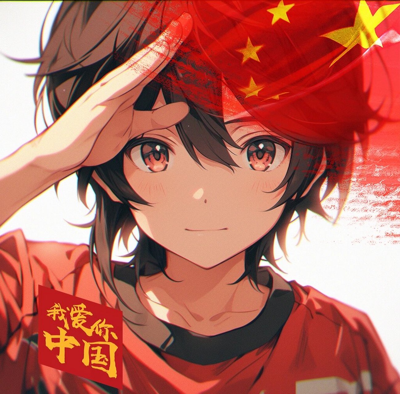国庆节男生头像,五星红旗,我爱你中国 989998