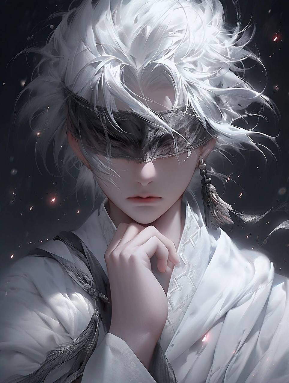 仙侠风蒙眼男生头像