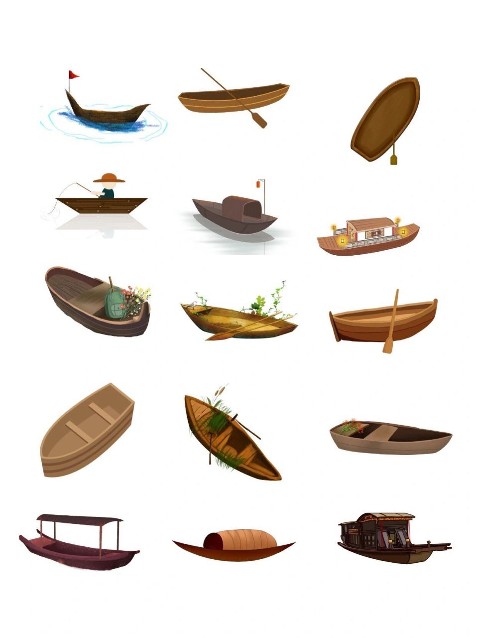 中国风|古风 船 png免抠素材合集 船08,作为一种古老不可替代的交通