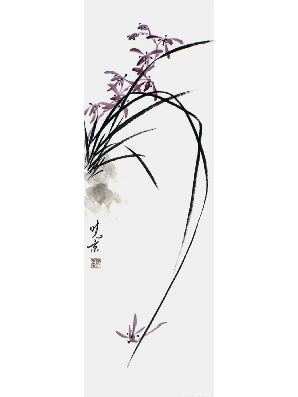 国画家郑晓京写意兰花作品(一)
