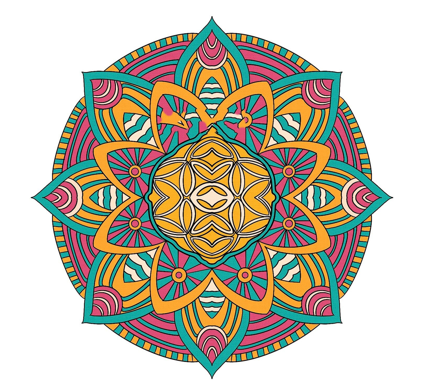 每日图案 彩色装饰图案 中国传统纹样(7) 美出天际的曼荼罗纹样