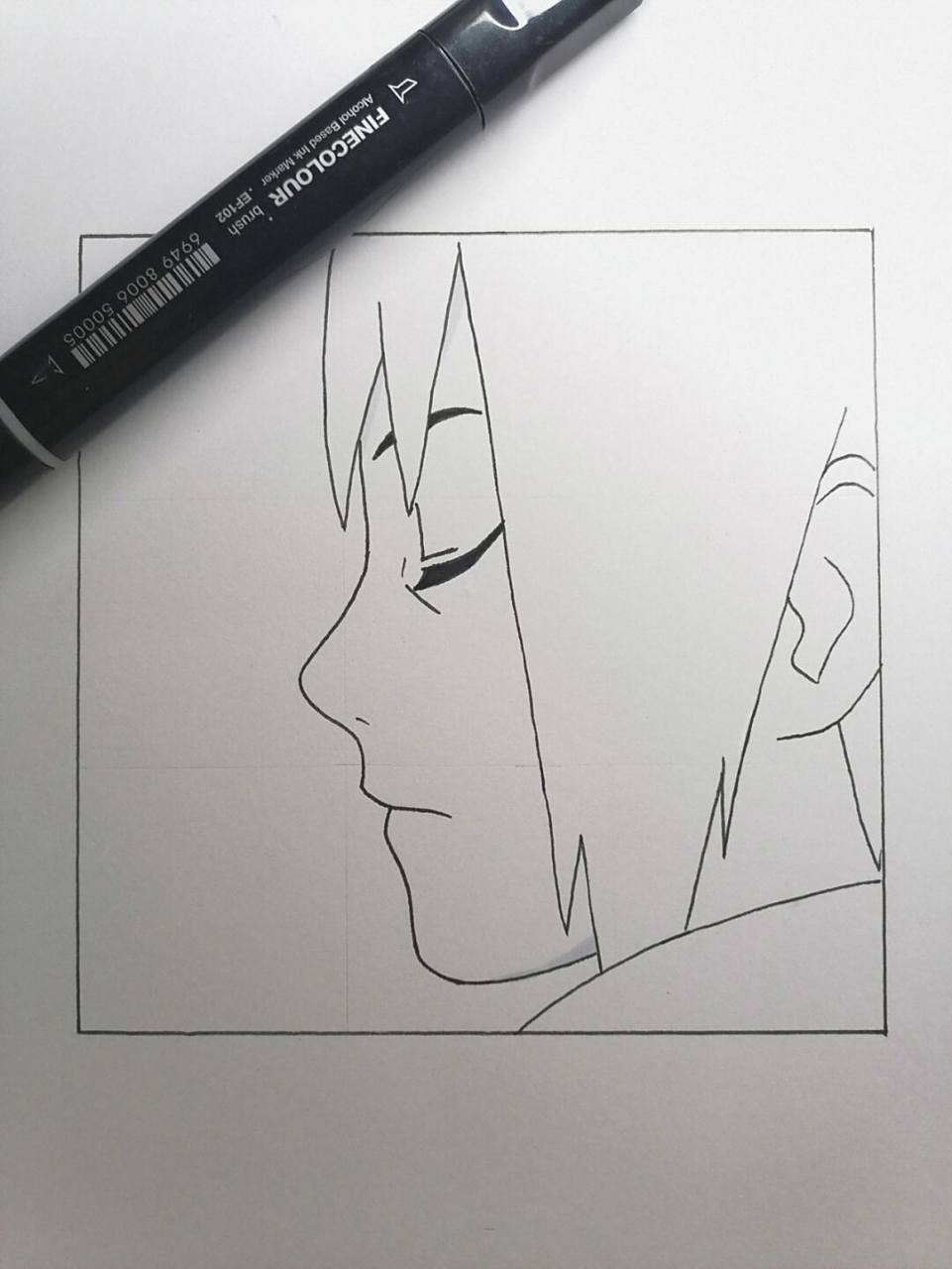 鼬教程 #手绘教程# #火影忍者# #鼬# 真的很简单
