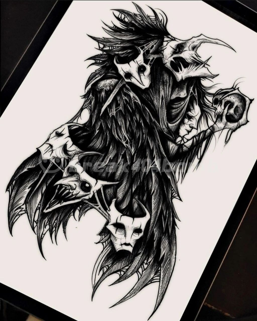 暗黑纹身手稿|欧美暗黑纹身 暗黑纹身手稿 #暗黑纹身# #tattoo# #纹身