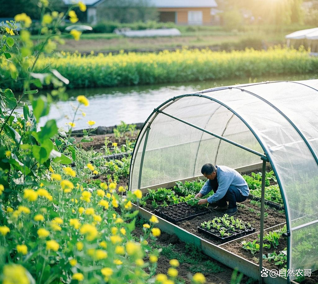 掐白菜苔,红菜苔,忙得不亦乐乎,这季节真是等不
