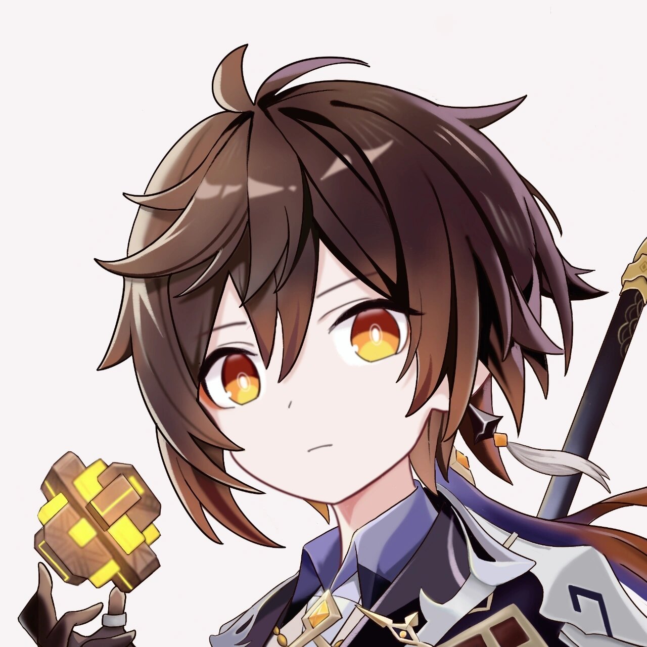 画一个q版钟离头像 软件:procreate 原画:quan