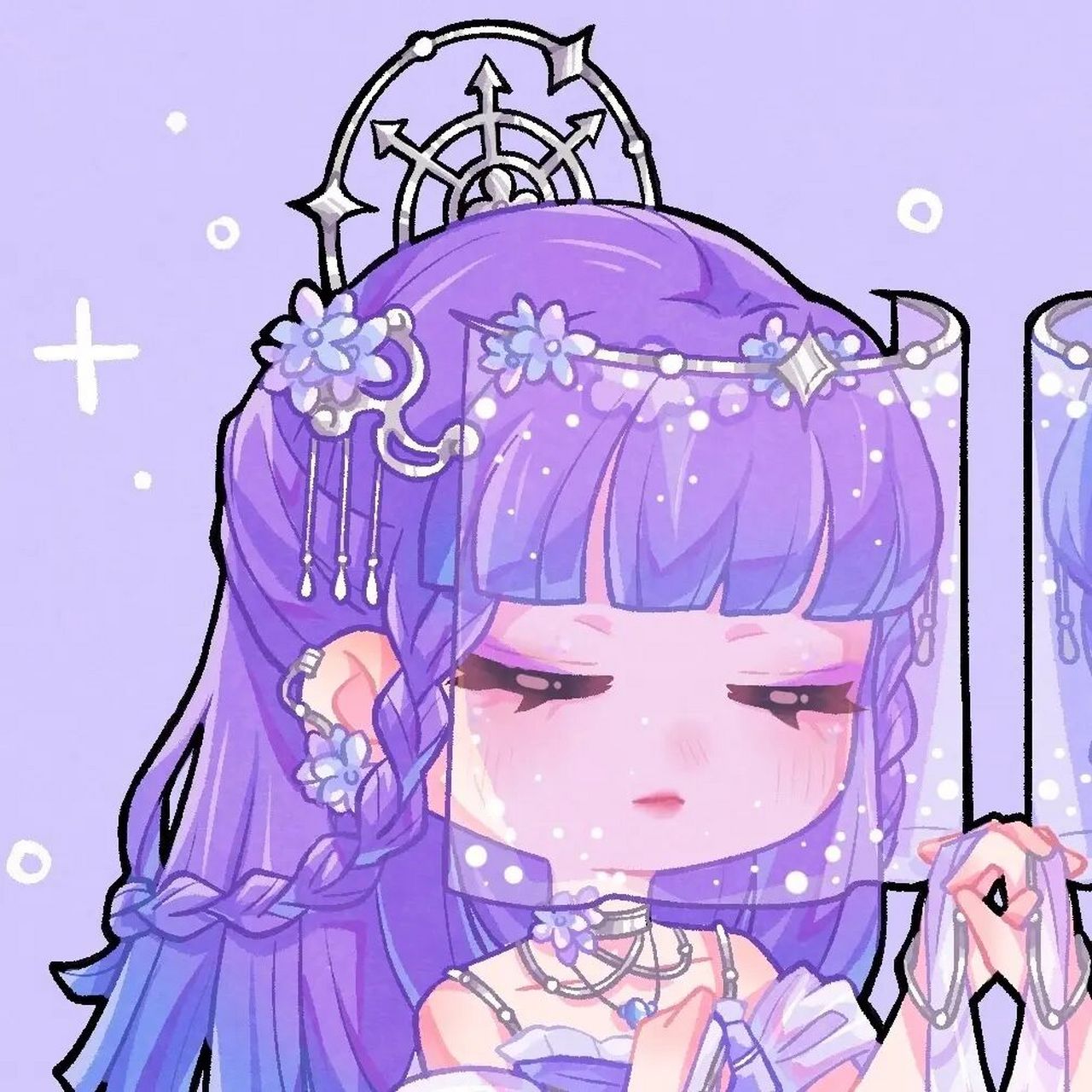 花朵拟人|q版|蓝星花 蓝星花的q版拟人来啦 78蓝星花78花语:互信