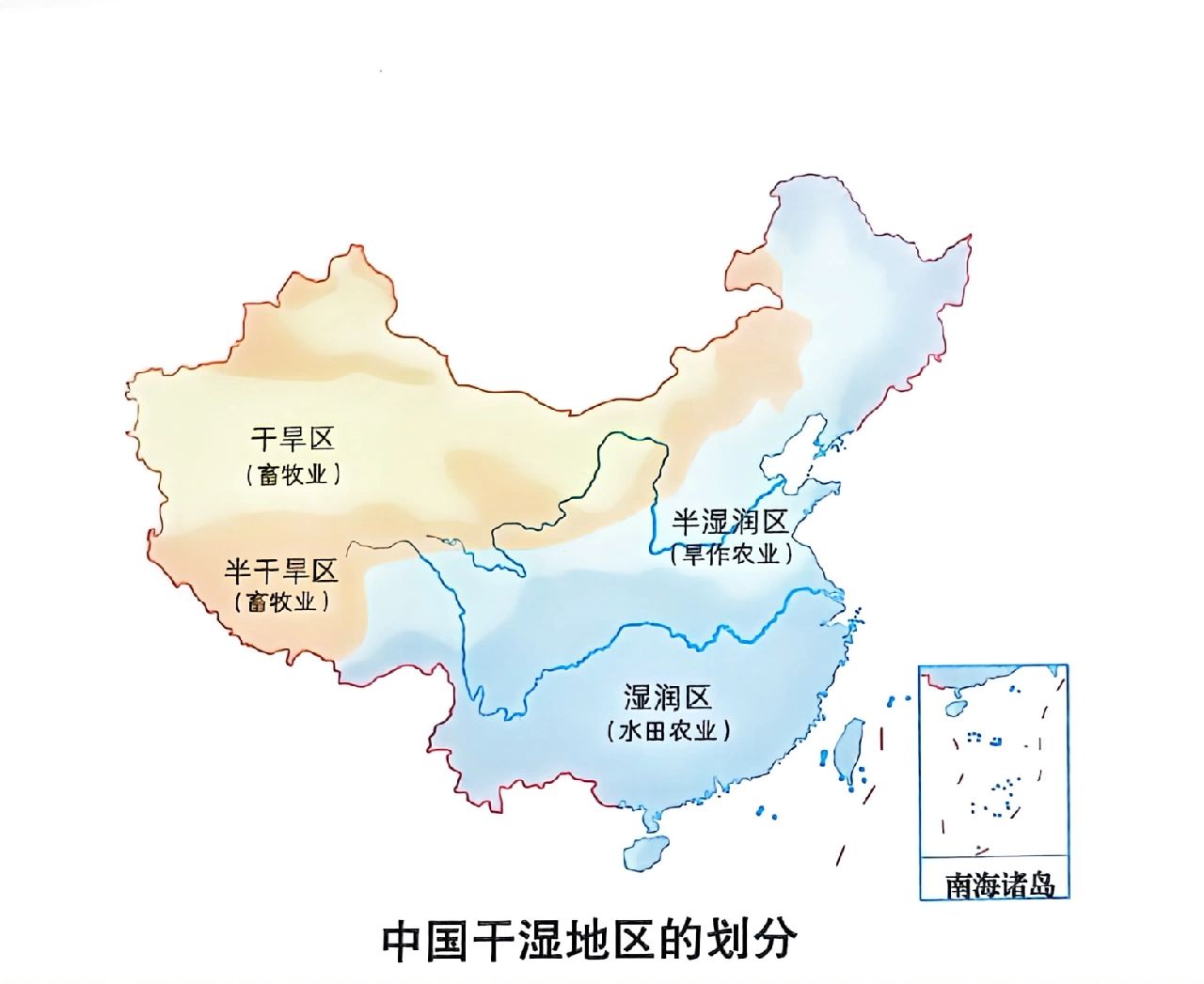 中国温度带干湿地区的划分和气候类型分布