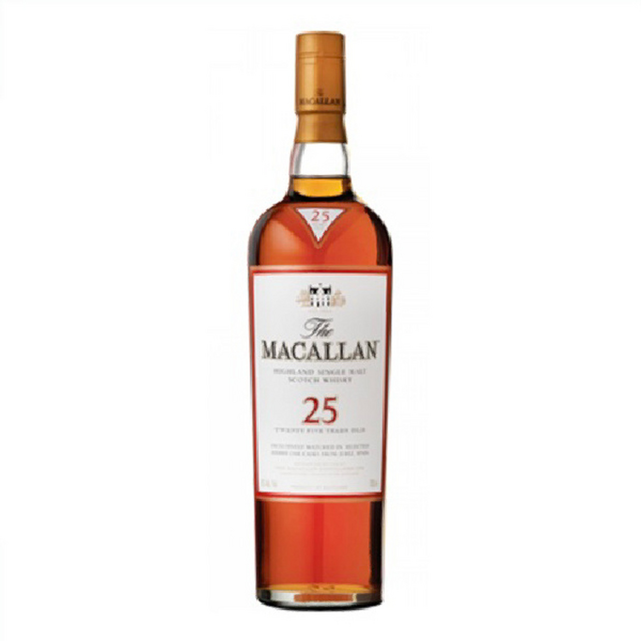 麦卡伦 25年雪莉桶红盒 单一麦芽威士忌 macallan 25 years old