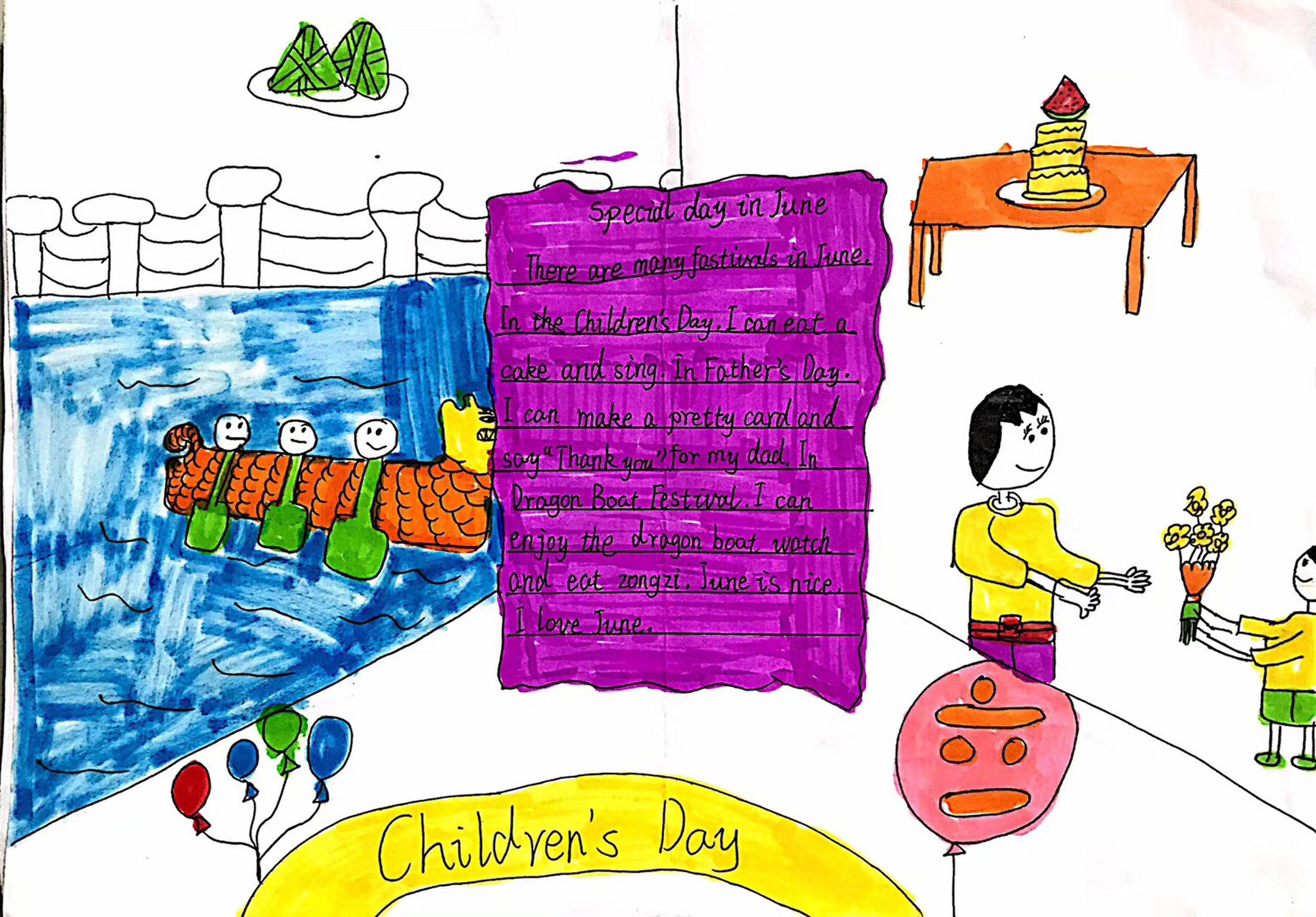 关于special days的特色作业 引导孩子们用手抄报结合思维导图来呈现