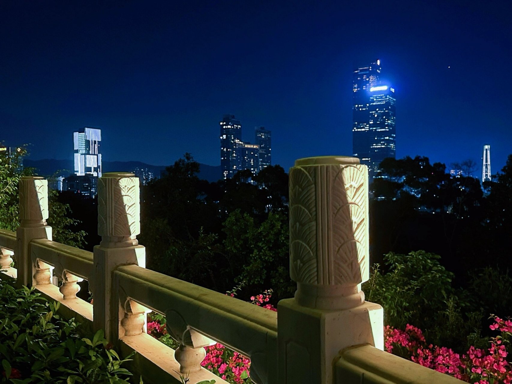 莲花山公园·夜景   莲花山公园的夜晚 灯光闪烁夜幕降临 独自享受