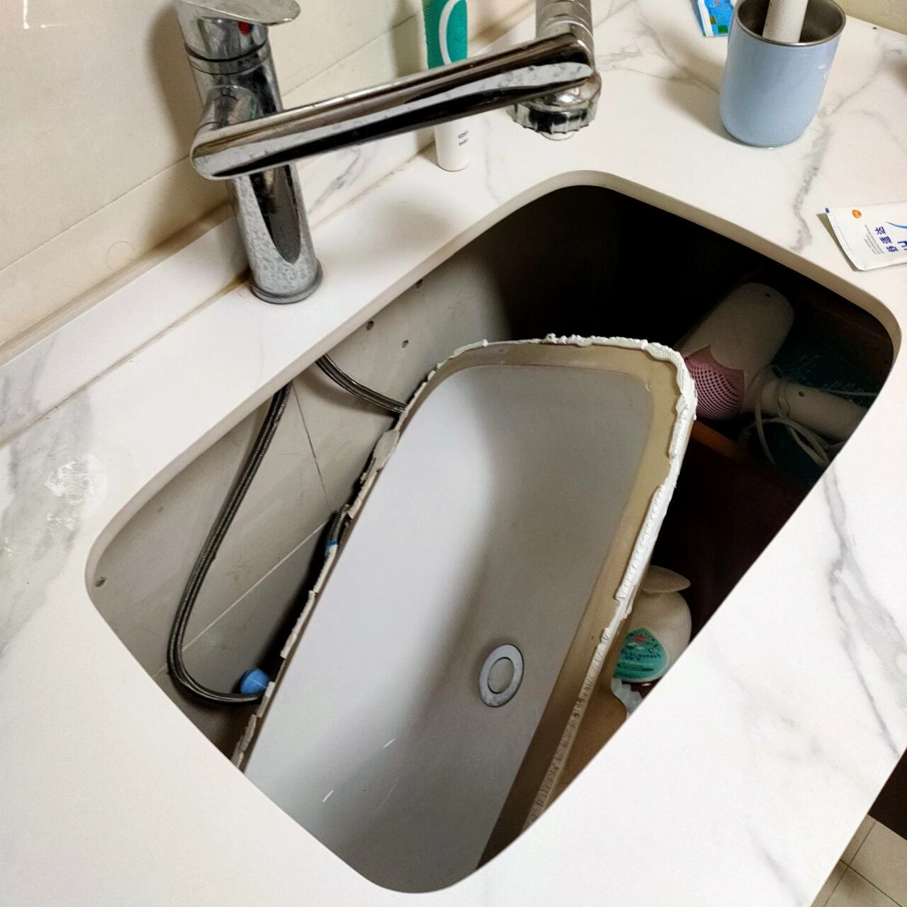 台下盆掉了!大家有啥好的想法?咋办?