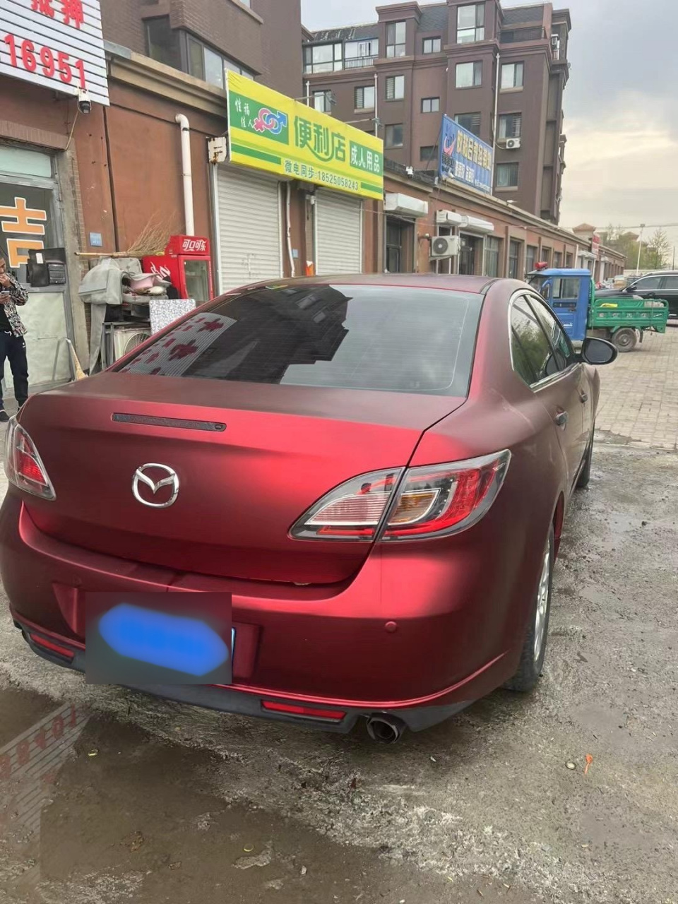 0马自达6睿翼,全车原版,改色罗曼尼红,中段后段排气带声浪阀门,发变