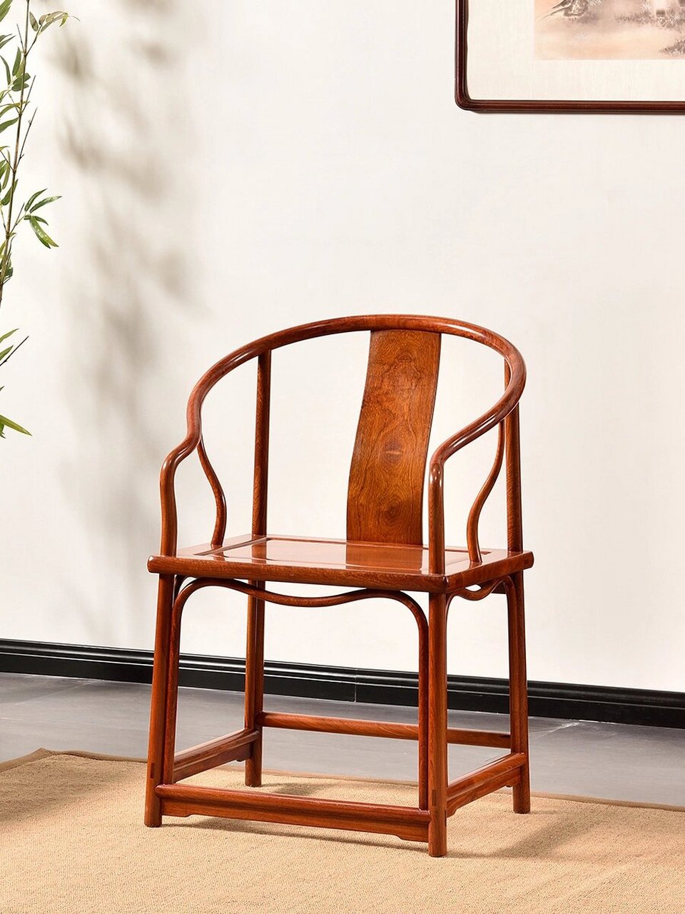 安思远藤条垂手素圈椅 经典苏作明式家具 来源:锦瑟华年一安思远私人