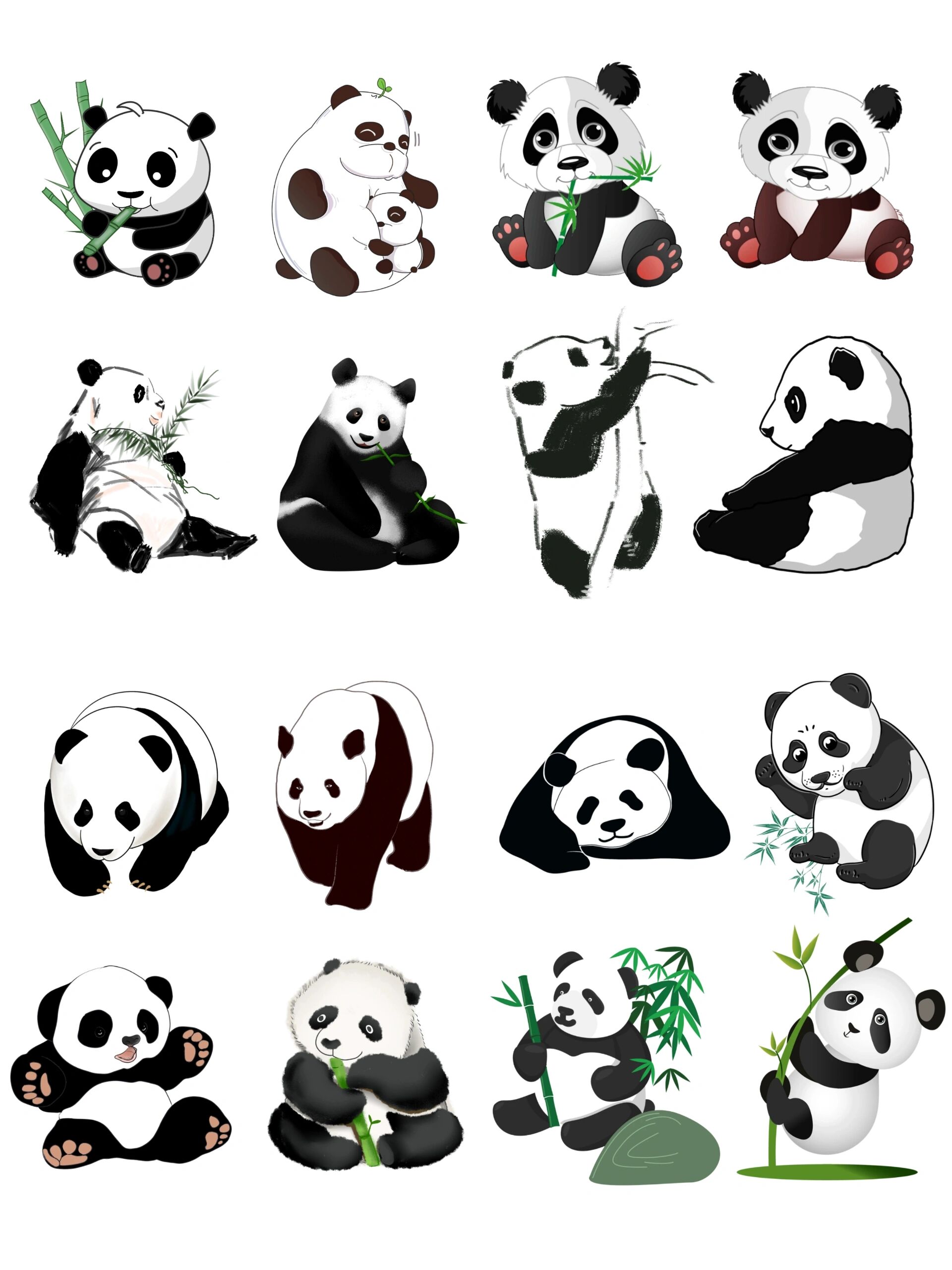 免扣🔥|大熊猫🐼素材|卡通可爱