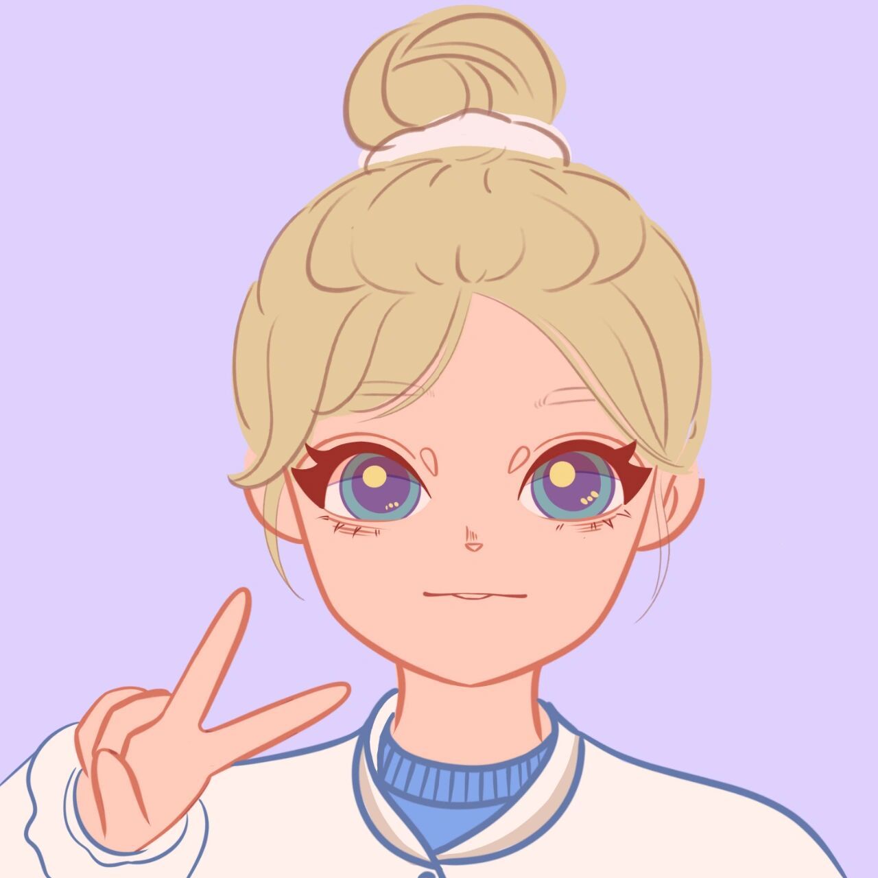 卡通头像/黄发女孩/附过程图 型号:ipadpro2018 软件: procreate